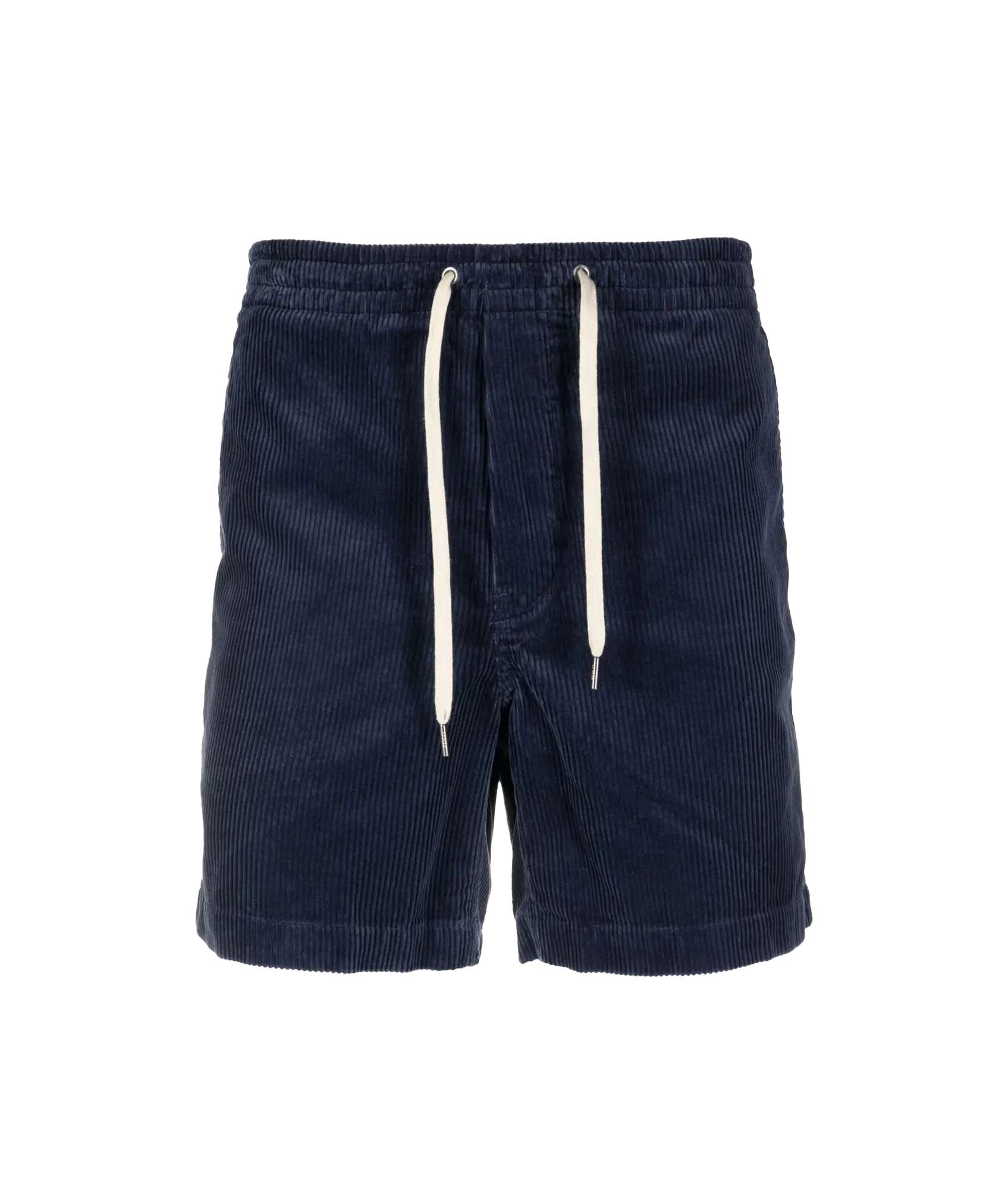 Corduroy Drawstring-fastening Shorts - Navy