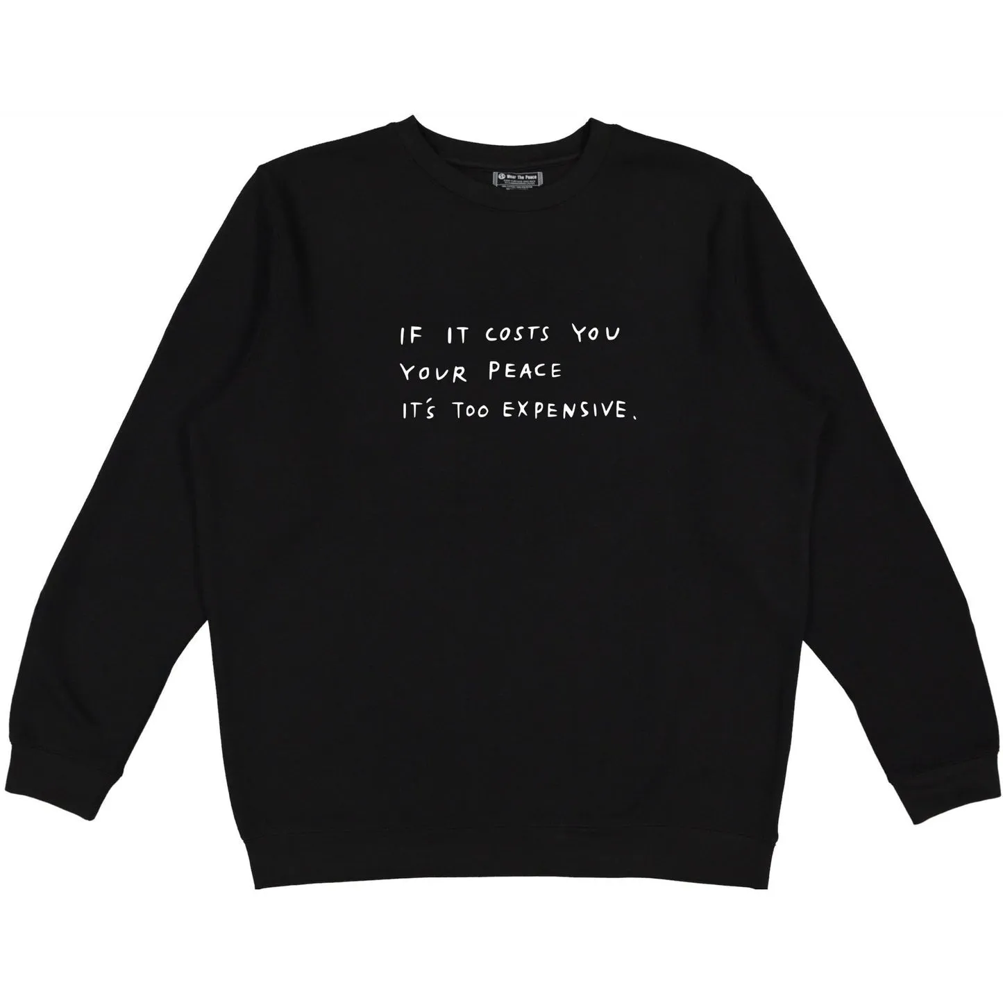 Cost of Peace Crewneck - Black