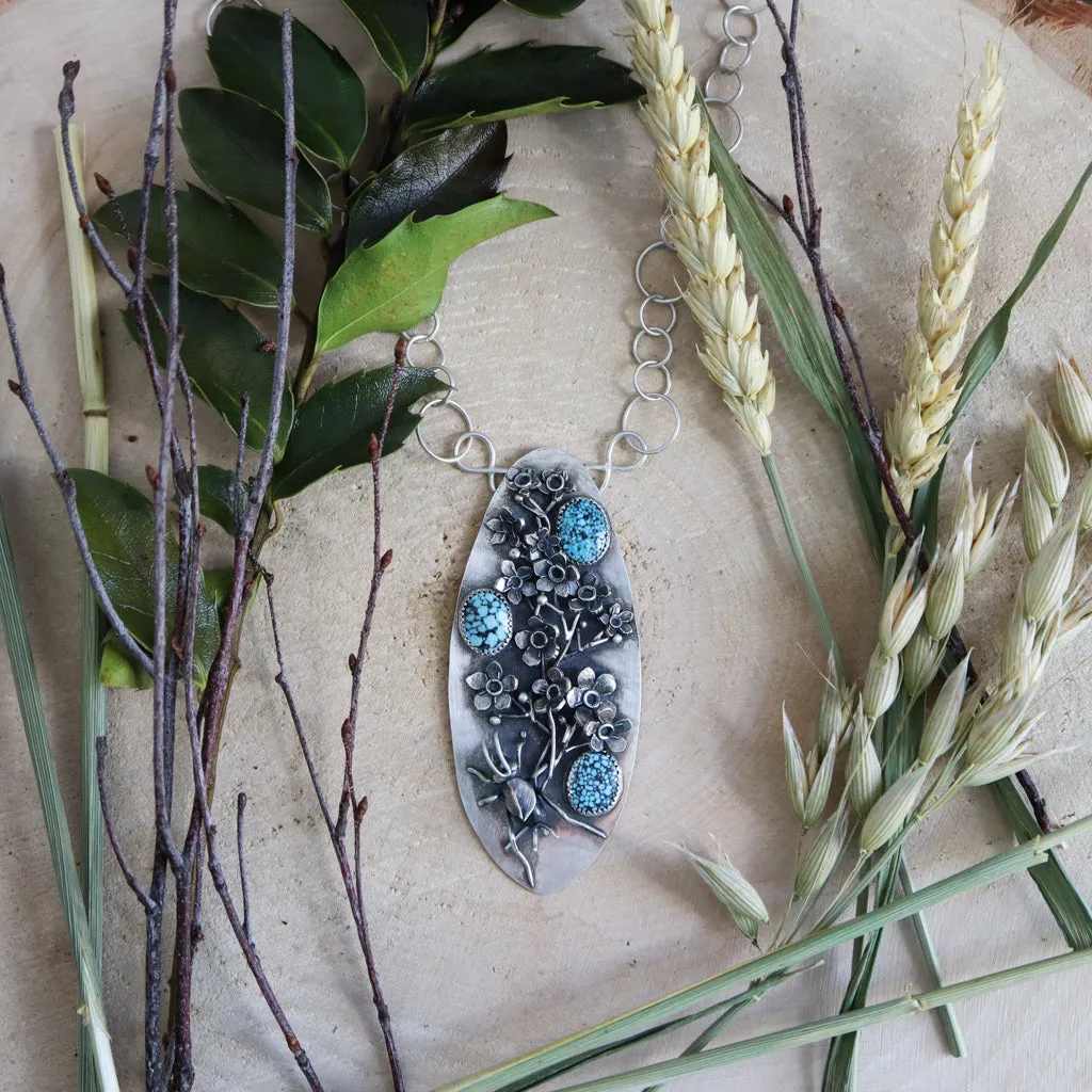 Cricket Amongst the Forget-Me-Nots Necklace