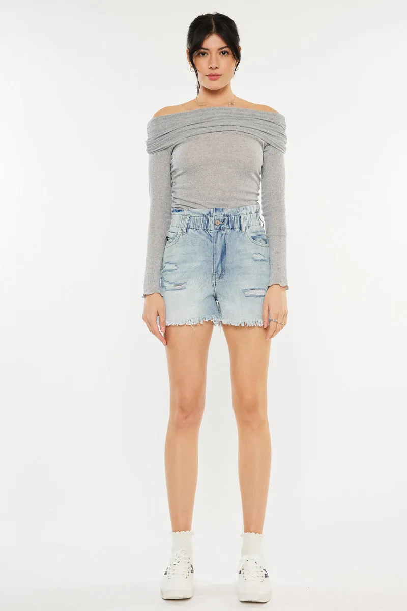 Daelyn Ultra High Rise PaperBag Shorts