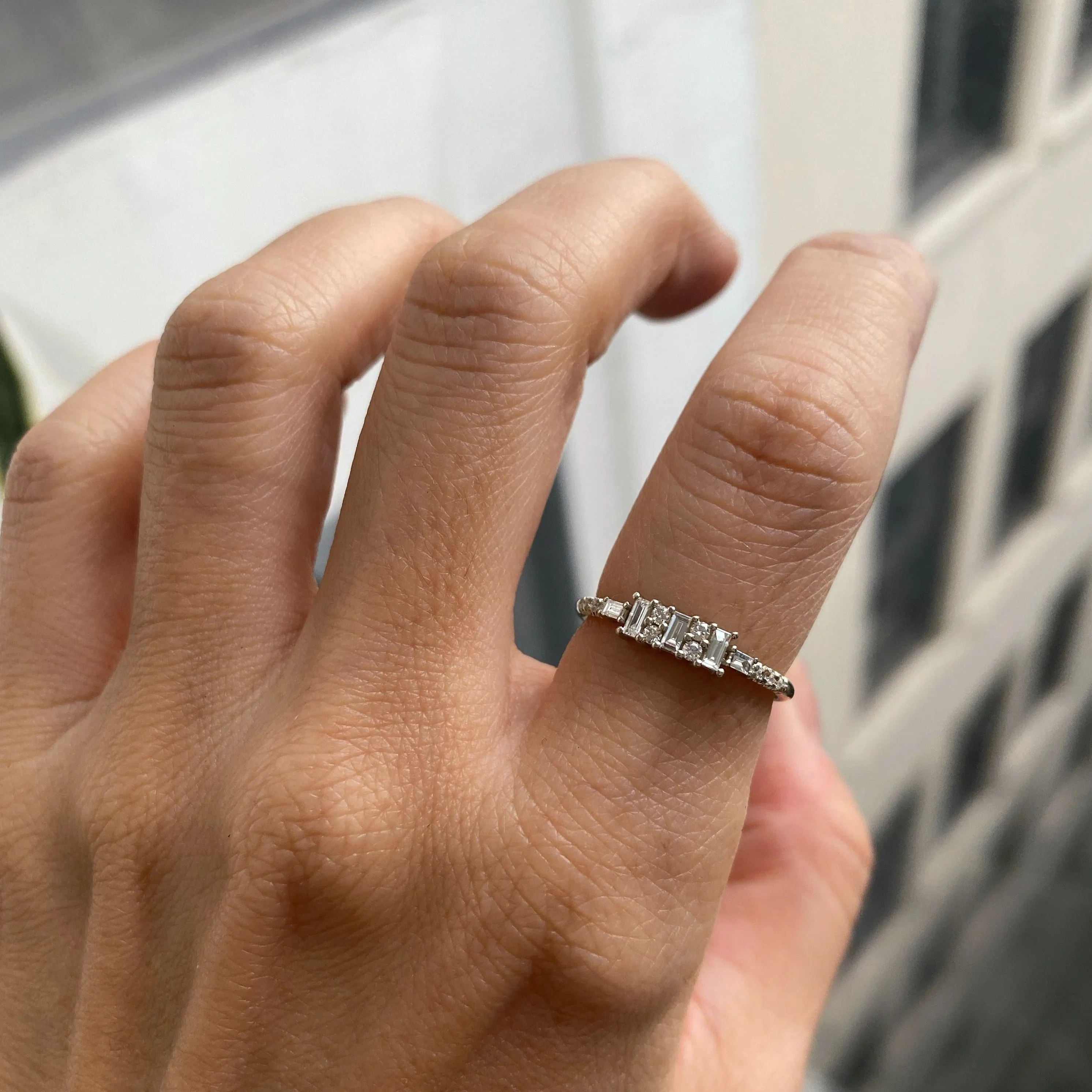 Diamond Baguette Reflection Ring