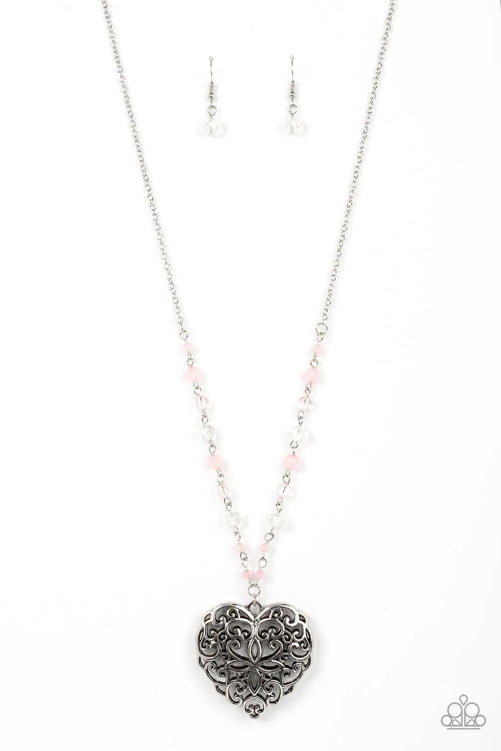 Doting Devotion - Pink Necklace