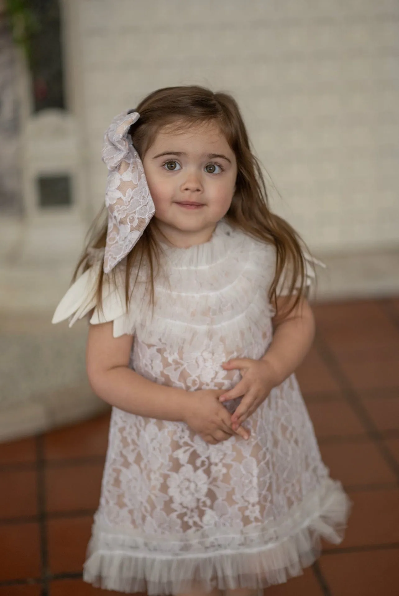 Dove Lace Overlay Beige Dress