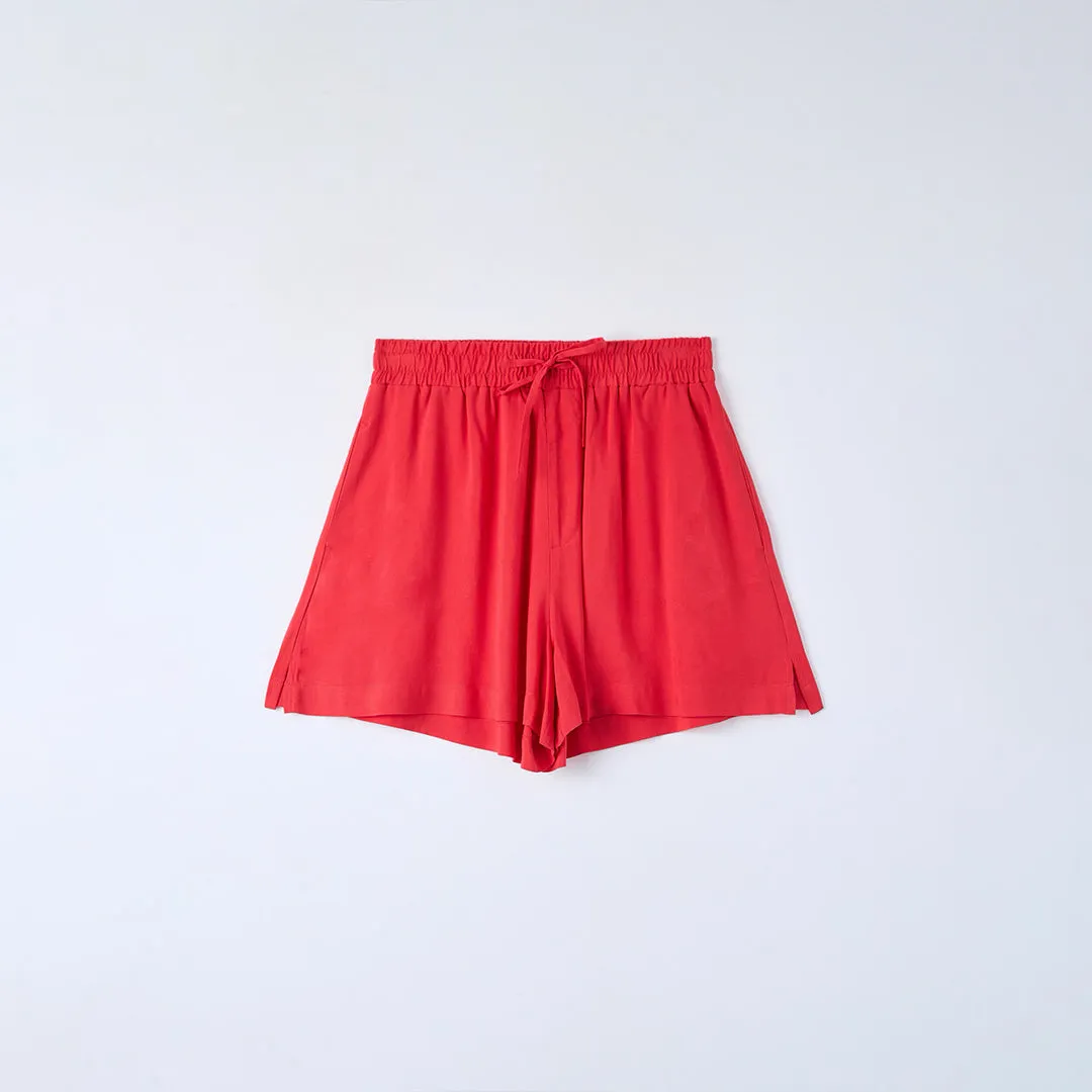 Drawstring High Waist Shorts