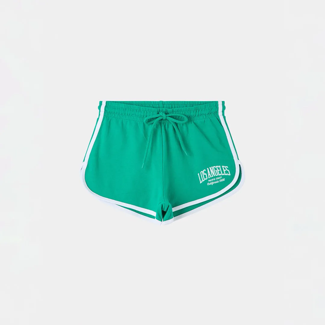 Drawstring Waist with Contrasting Profile Shorts