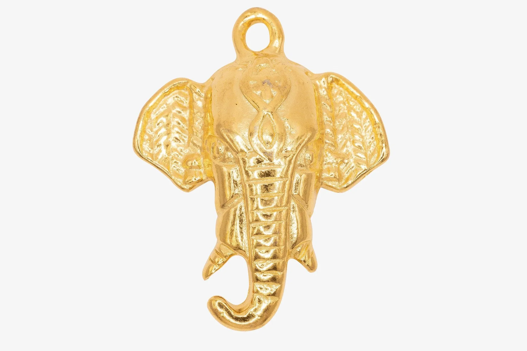 Elephant Head Charm Wholesale 14K Gold, Solid 14K Gold, G139