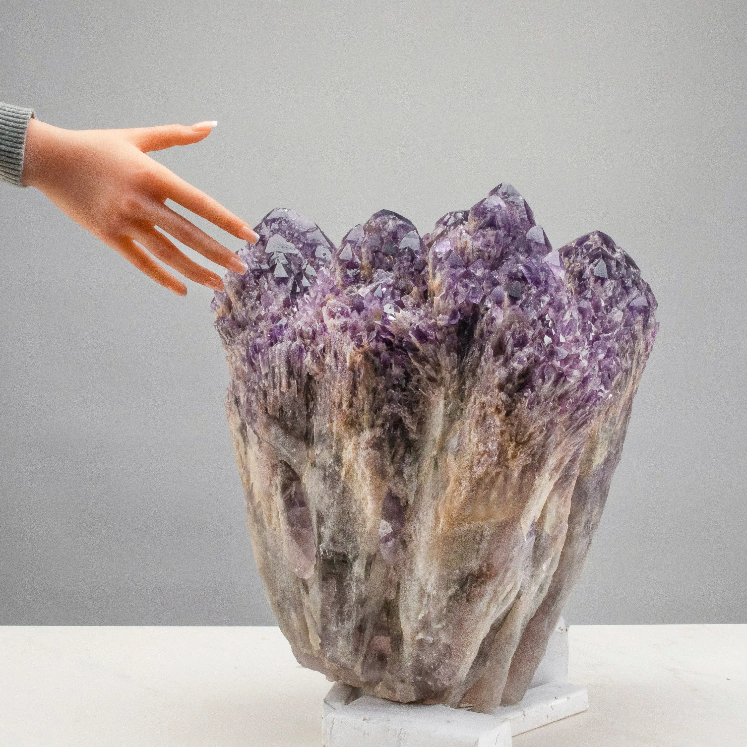 Elestial Amethyst Cluster Point from Brazil - 88lbs / 14