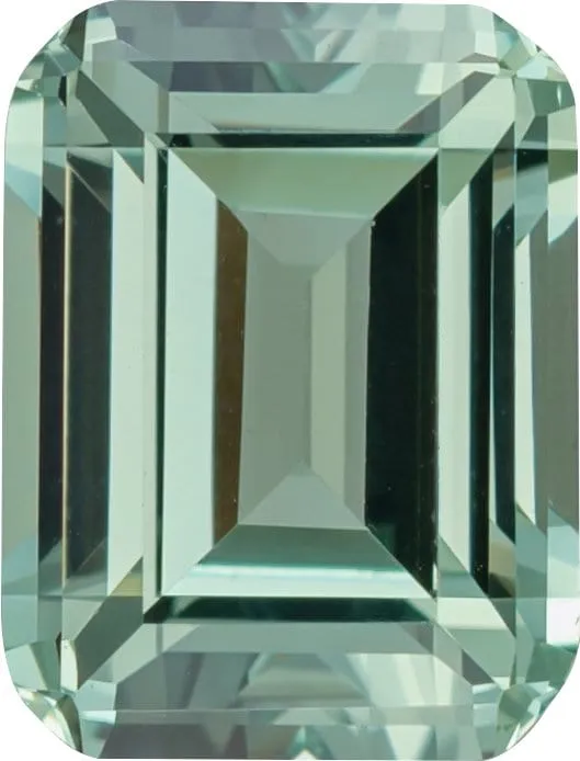 Emerald Cut Lab Created Green Sapphire Gemstone