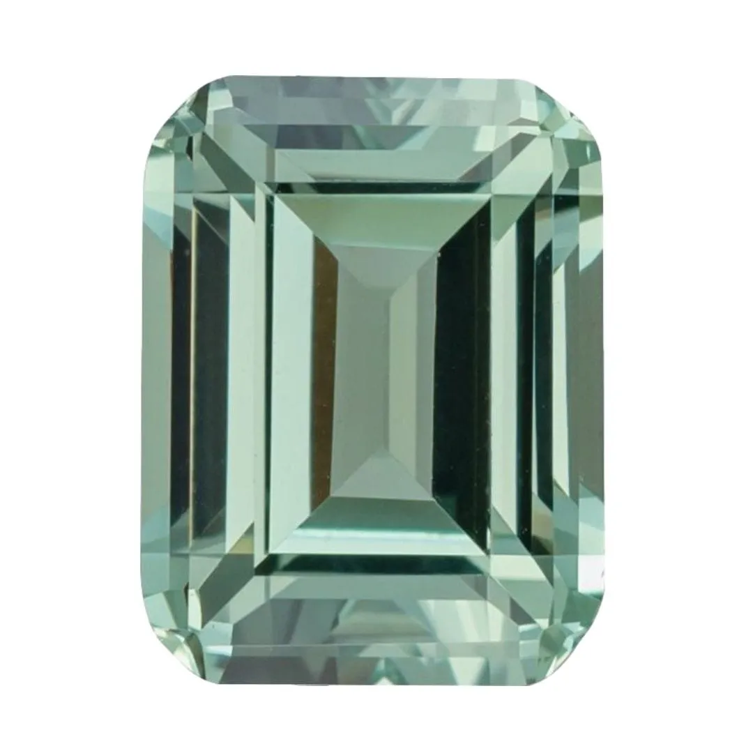 Emerald Cut Lab Created Green Sapphire Gemstone