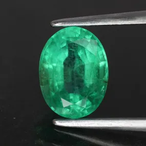 Emerald | IGI certified | natural, oval cut, 8x6mm, AAAA quality, Zambia, 1.2ct