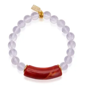 Enamel Bamboo Bubble Bracelet, Fire