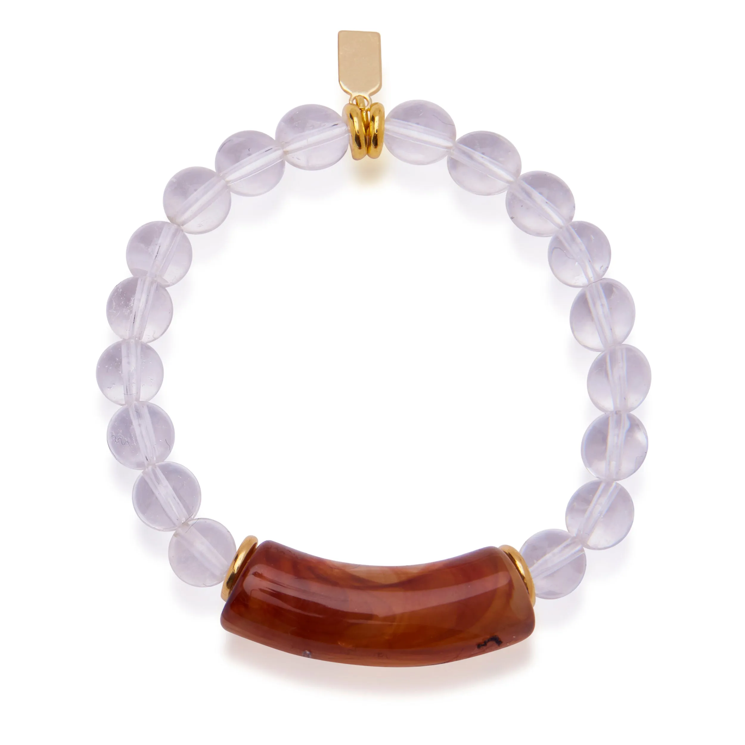 Enamel Bamboo Bubble Bracelet, Fire