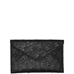 Envelope Card Case – Ostrich :: Black