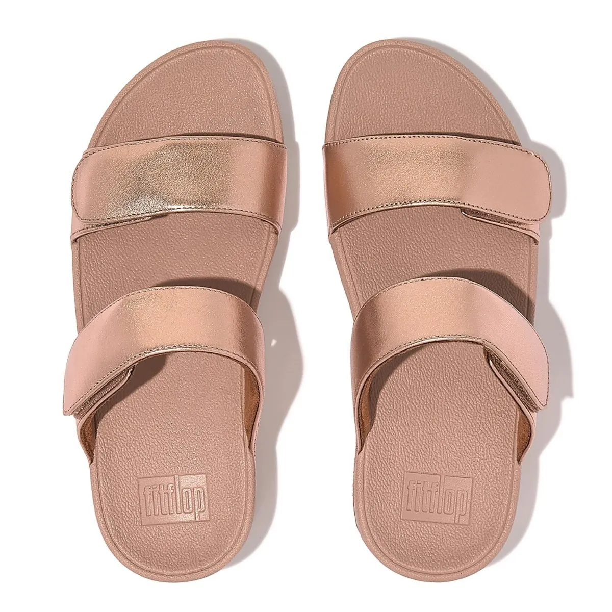 FitFlop Women's Lulu Adjustable Rose Gold Slide