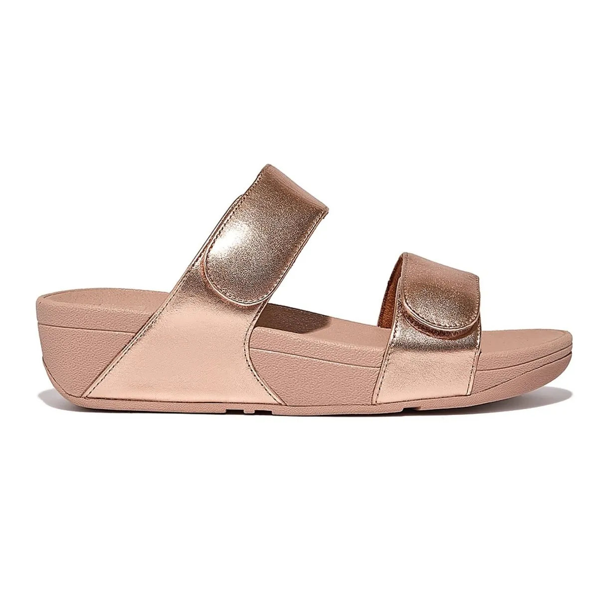 FitFlop Women's Lulu Adjustable Rose Gold Slide