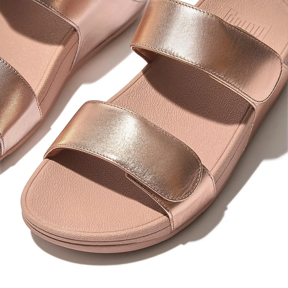 FitFlop Women's Lulu Adjustable Rose Gold Slide