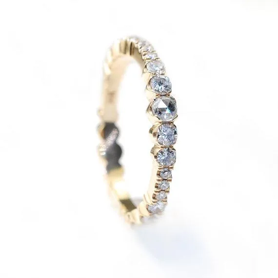 Fleur Gold White Diamond Ring