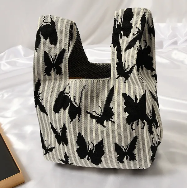 Floral Knit Bag