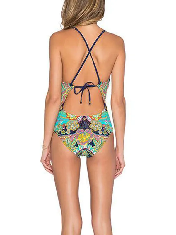 Floral Printed One-Piece Swimsuit