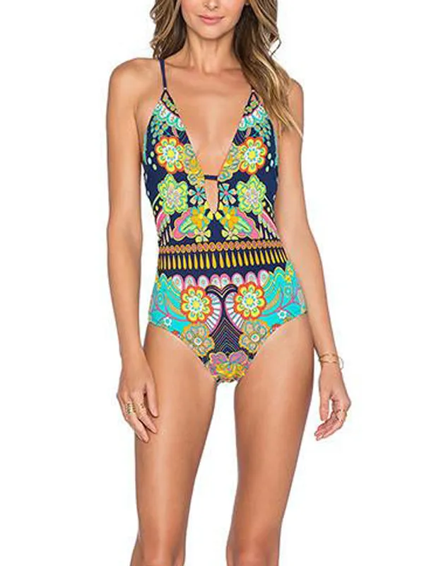 Floral Printed One-Piece Swimsuit