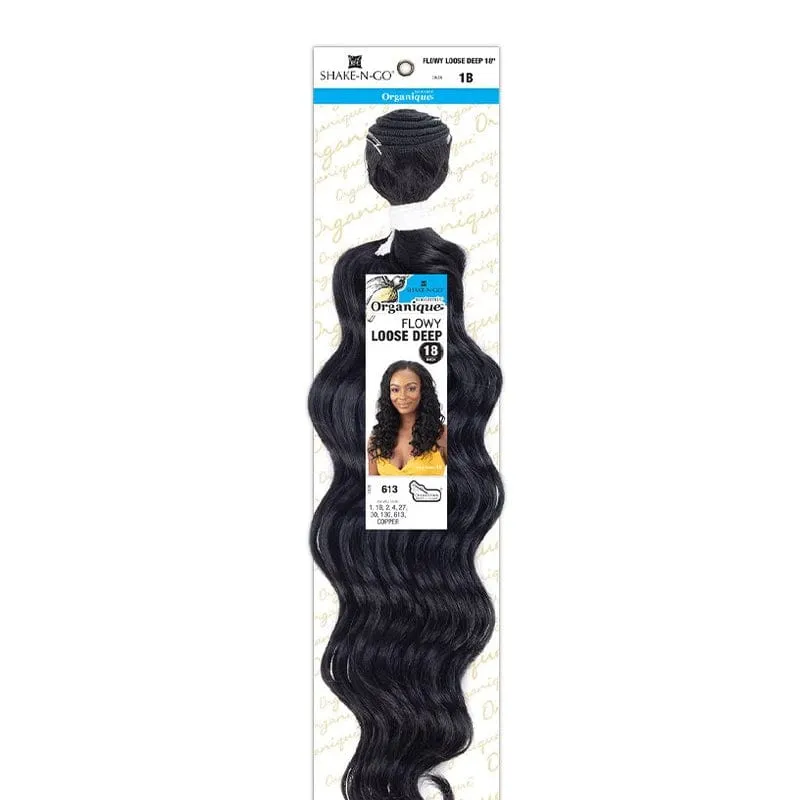 FLOWY LOOSE DEEP 18 | Shake N Go Organique Mastermix Synthetic Weave