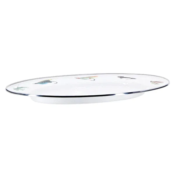 Fly Fishing Oval Platter