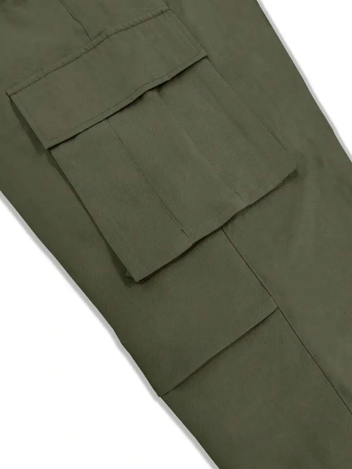 Front Pocket Drawstring Cargo Pants