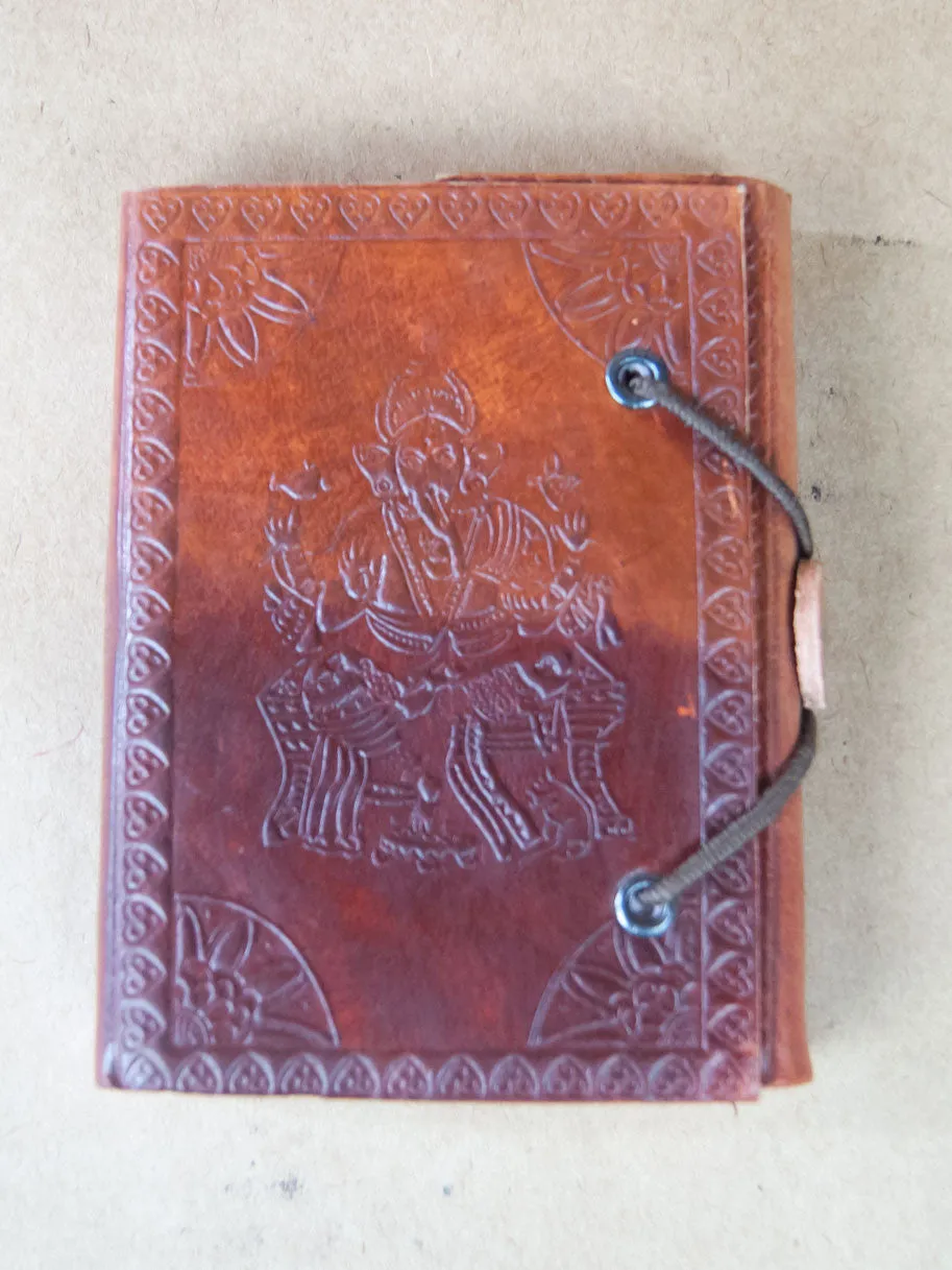 Ganesha Leather Bound rice paper Journal