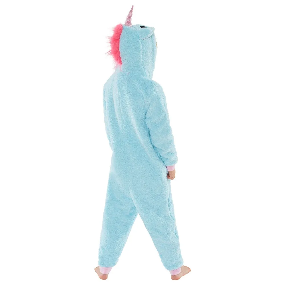 Girls Glitter Unicorn Fleece Onesie