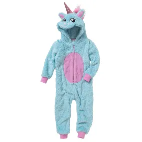 Girls Glitter Unicorn Fleece Onesie