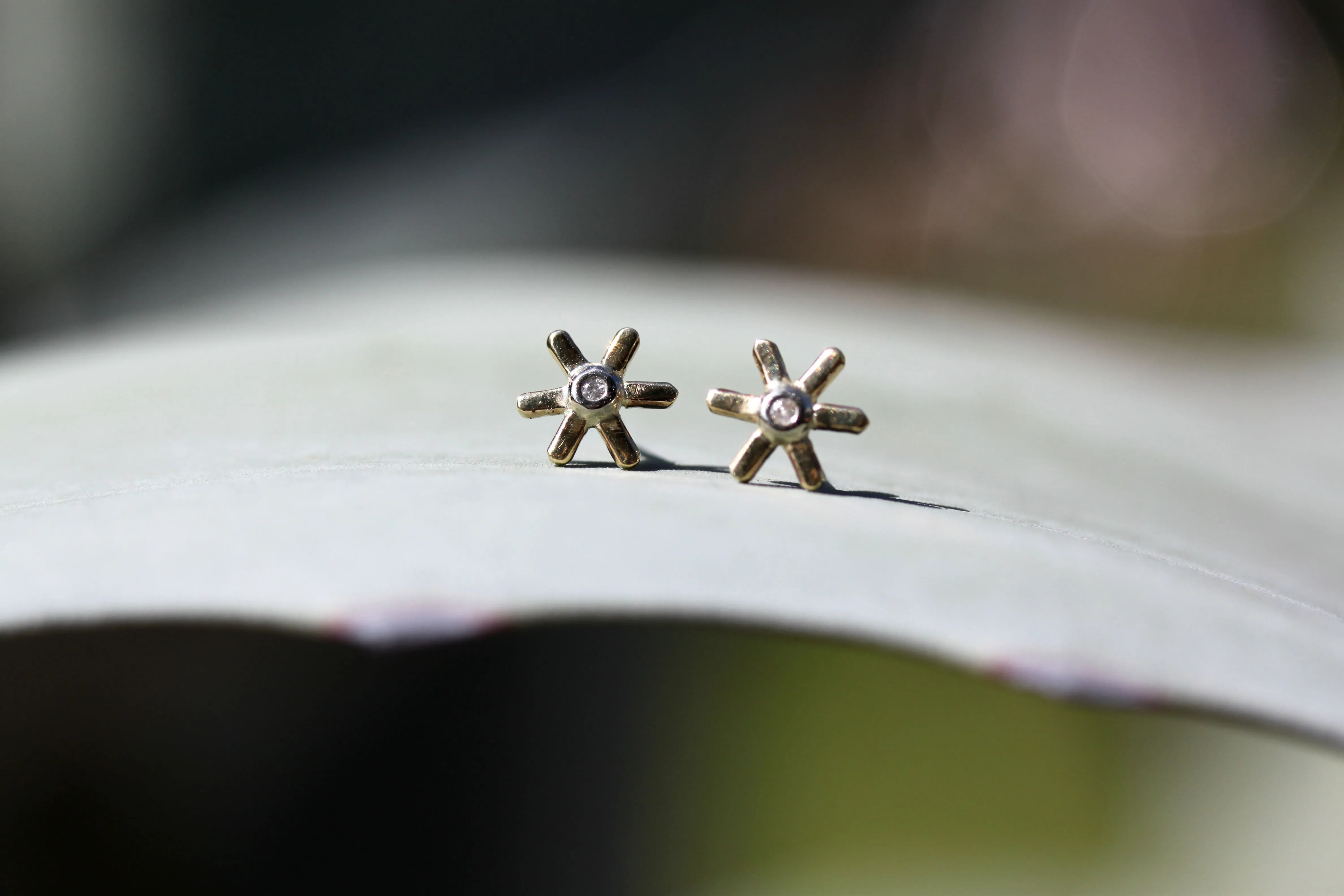 Gold Flower Studs