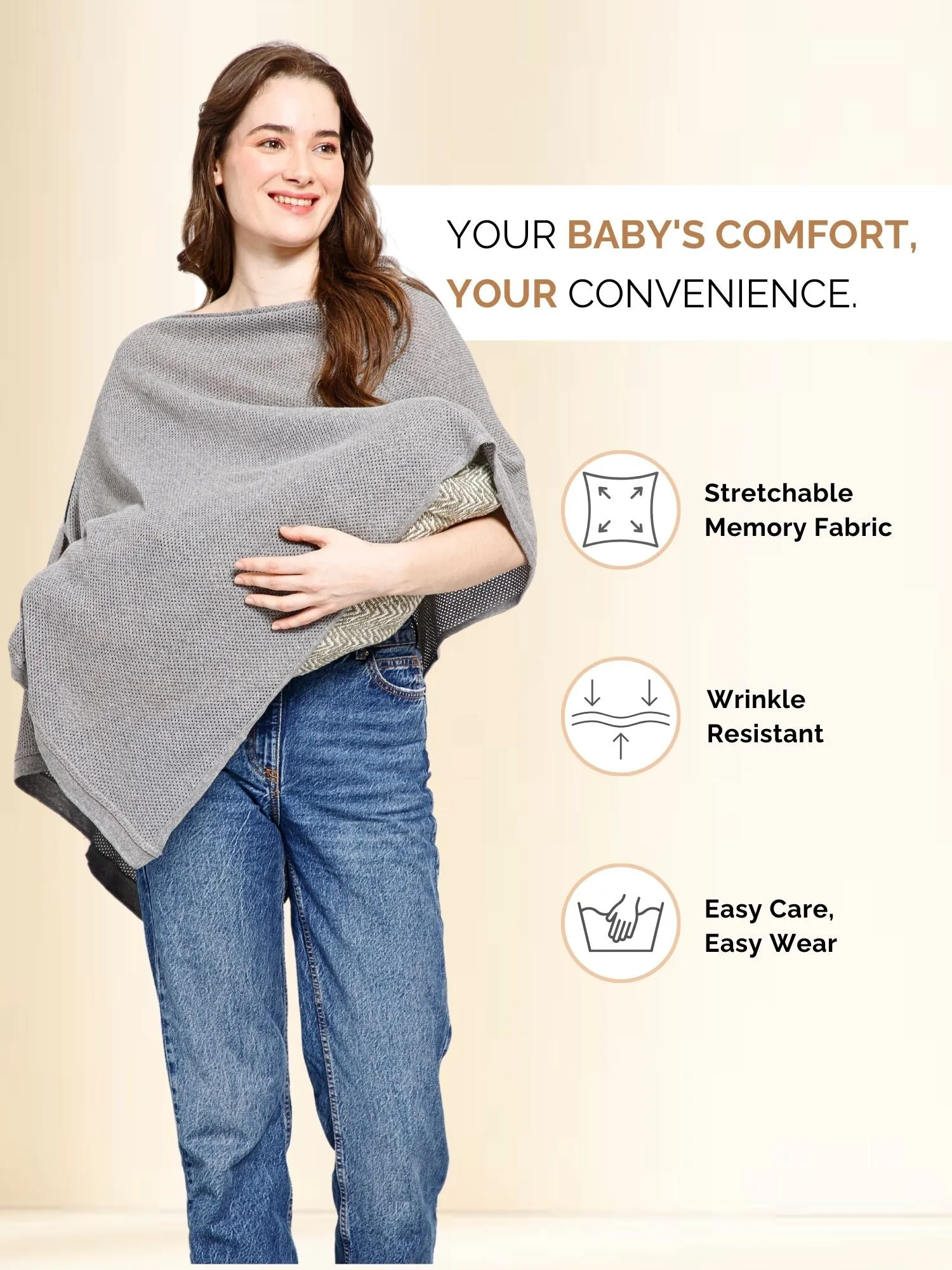 Graphite Grace Honeycomb Feeding & Nursing Cover