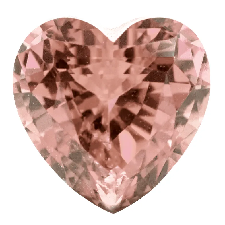 Heart FAB Lab-Grown Champagne Sapphire Gems