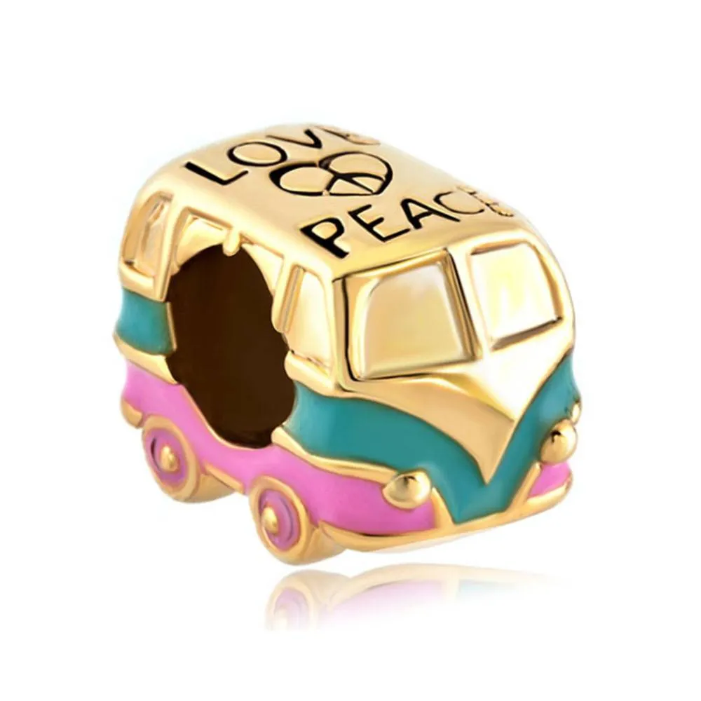 Hippie Bus Charm  - Love Peace Charm