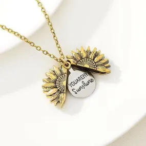 Holy Grail Sunflower GOLD Pendant Necklaces