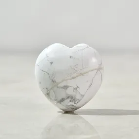 Howlite Heart Carving