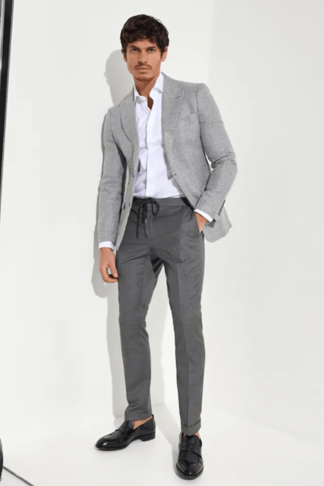 Jonah Blazer - Grey & White Basketweave