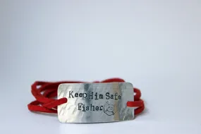 Keep Him Safe, Firefighter Wife Wrap Bracelet