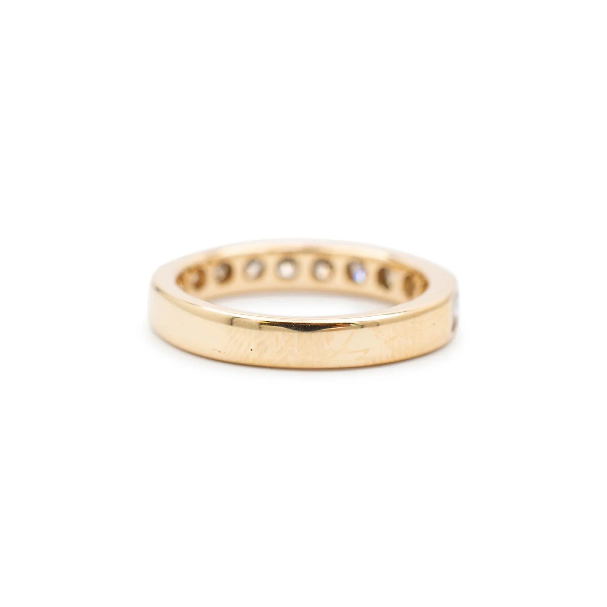 Ladies 14K Yellow Gold Diamond Channel Wedding Band