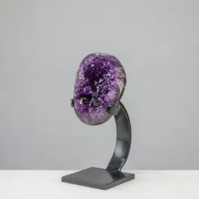 Large Uruguayan Amethyst Geode on Custom Stand - 10 / 5.5 lbs - AAA Grade