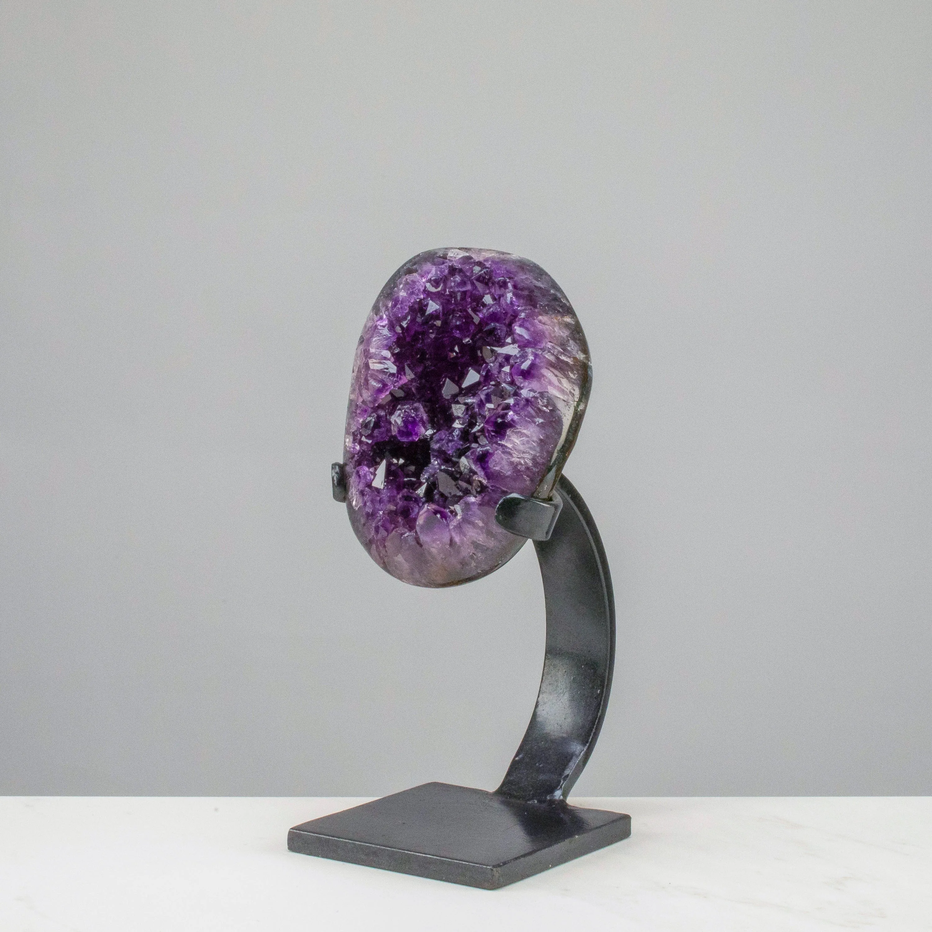 Large Uruguayan Amethyst Geode on Custom Stand - 10 / 5.5 lbs - AAA Grade