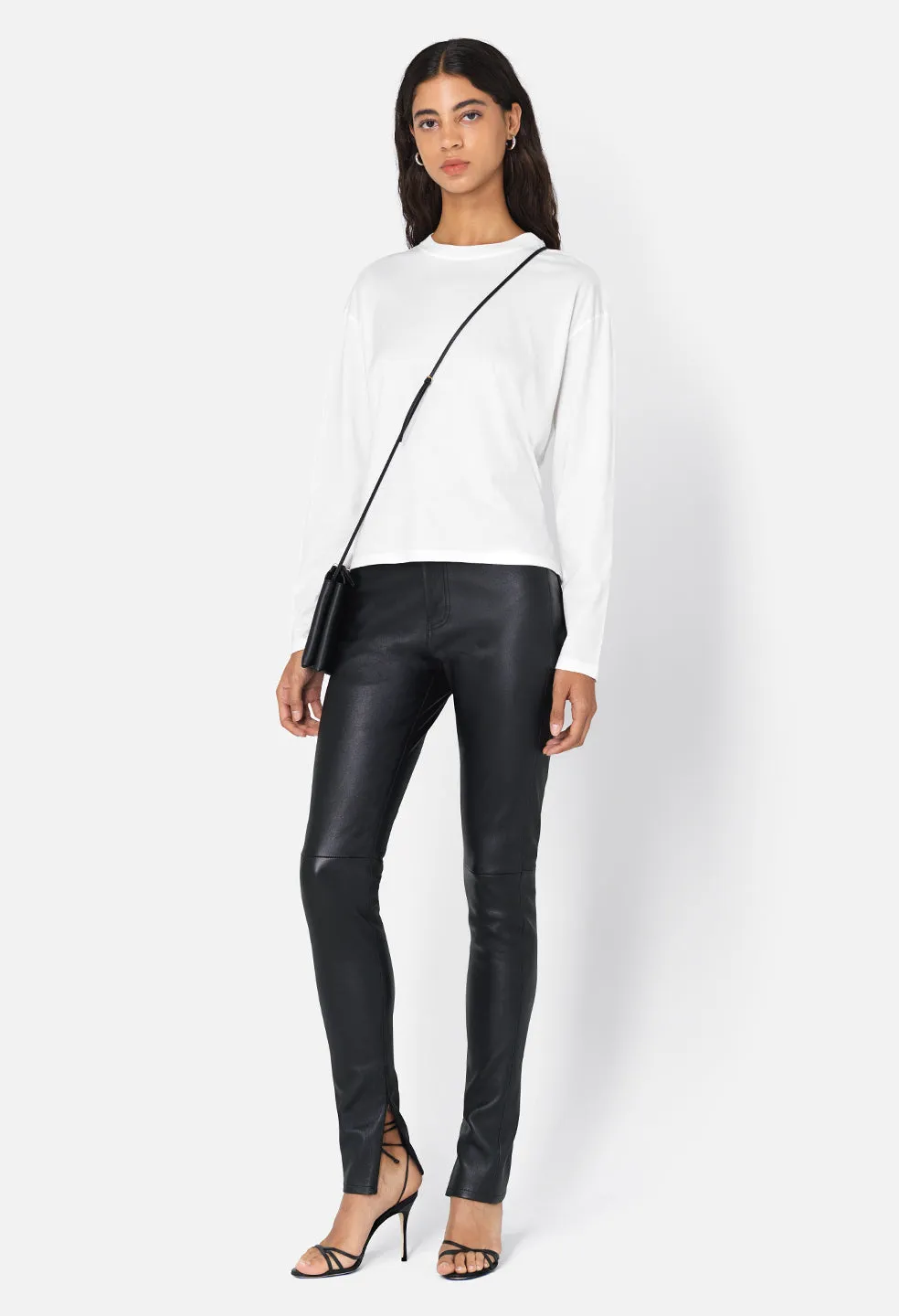 Leather Ryder Hi Rise Skinny / Black