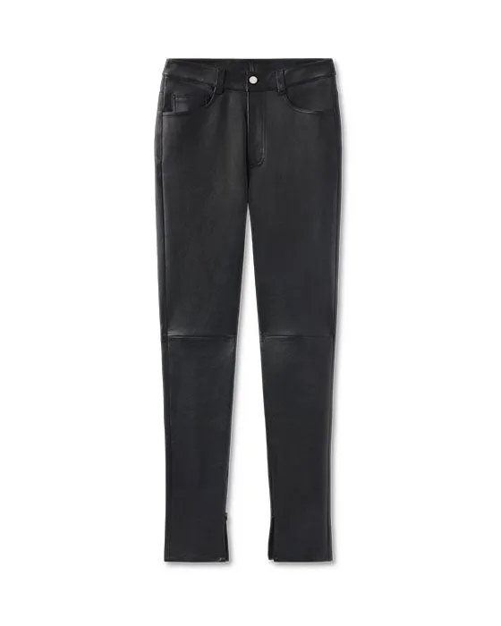 Leather Ryder Hi Rise Skinny / Black