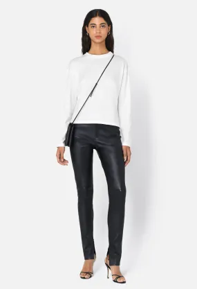 Leather Ryder Hi Rise Skinny / Black