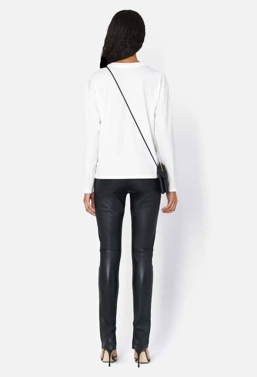 Leather Ryder Hi Rise Skinny / Black