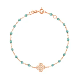 Lucky Clover Classic Gigi Iceberg diamond Bracelet, Rose Gold, 6.7"