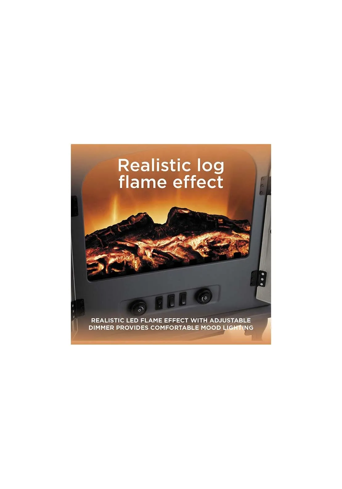 Mable 2KW Compact Electric Stove Fire | WL46019G - Grey