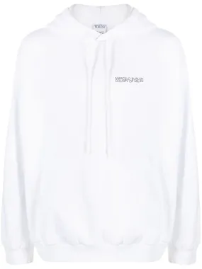 Marcelo Burlon Tempera Cross Over Hoodie White Black