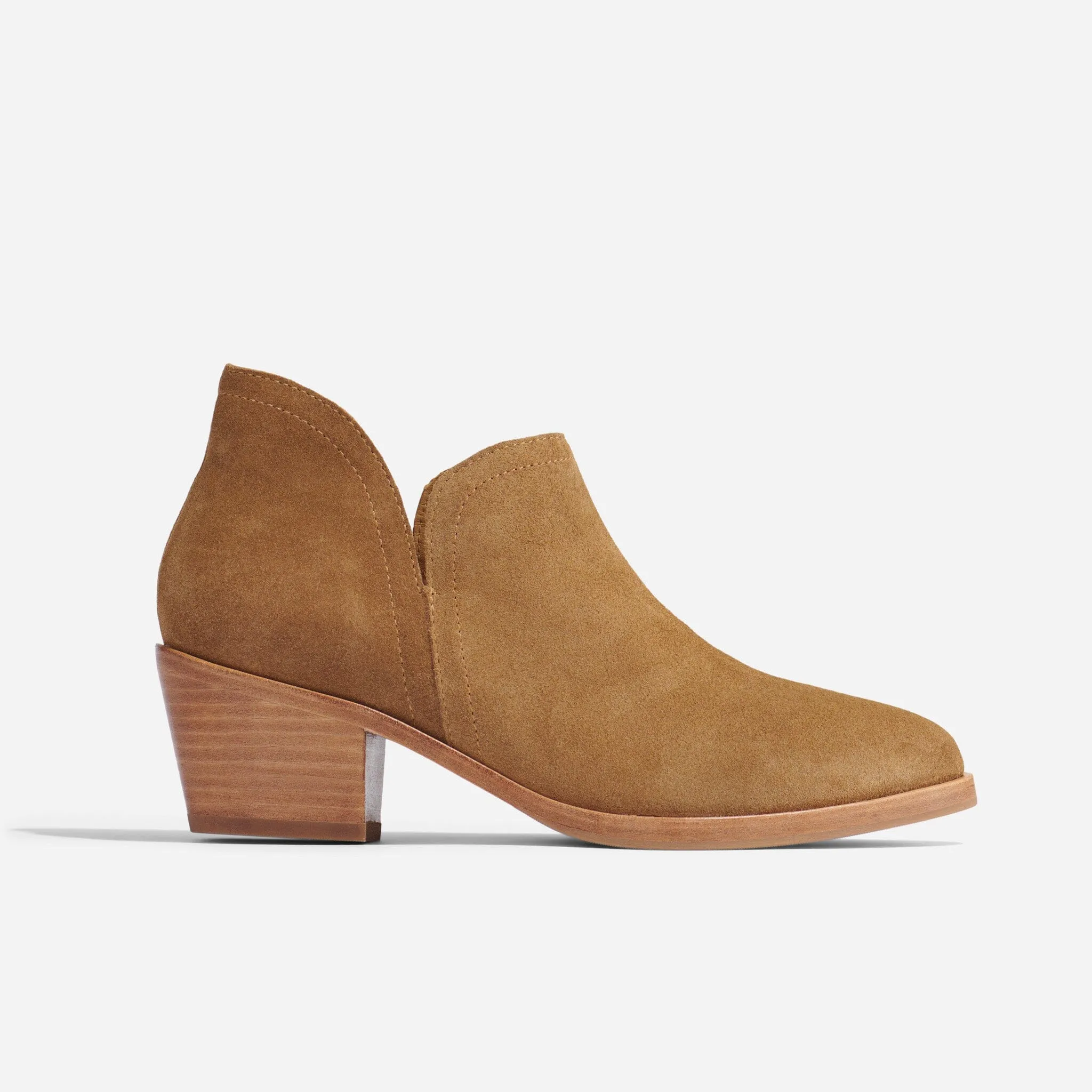 Mia Everyday Ankle Bootie Taupe Suede