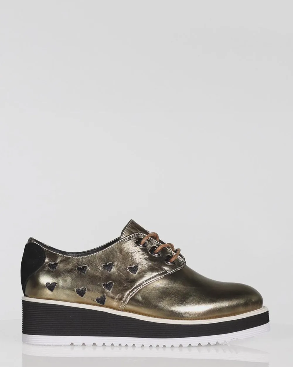 Minx Grace Old Gold Hearts Details Shoe